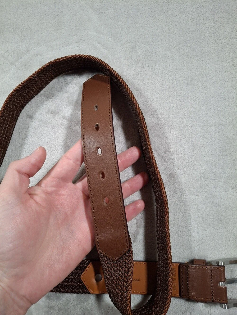 Wolf & Shepherd Leather Woven Belt L 40 - 44